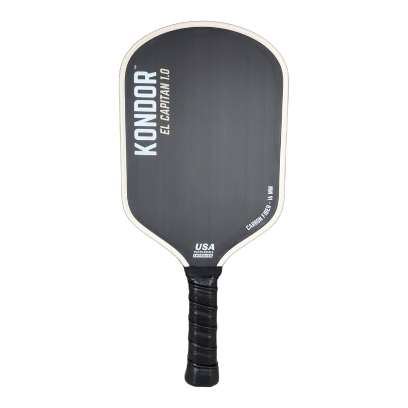 EL CAPITÁN VERSIÓN 1.0 X PALETA DE PICKLEBALL DE CARBONO CRUDO (PRE-ORDEN) 